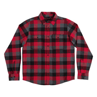 Independent Skateboard Longsleeve Flannel Shirt Belmont Red