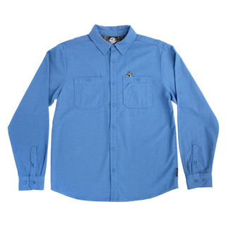 Santa Cruz Skateboard Longsleeve Screaming Hand Utility Longsleeve Button Up French Blue