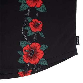 Santa Cruz Skateboards Shirt Screaming Cabana Party Top Black