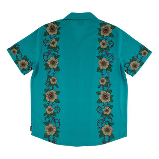 Santa Cruz Skateboards Shirt Screaming Cabana Party Top Tropic Teal