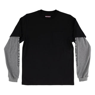 Independent Trucks Longsleeve Shirt Bar Logo Thermal 2Fer Black/Heather