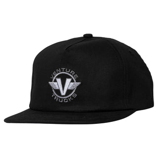 Venture Trucks Skateboard Hat Wings Snapback Black