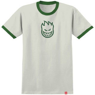 Spitfire Wheels Shirt Bighead Mid Ringer Natural/Green