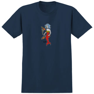 Krooked Skateboards Shirt Mermaid True Navy