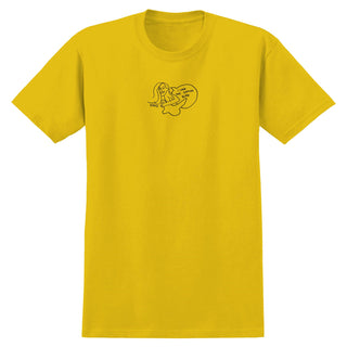Krooked Skateboards Shirt Love Bird Gold/Black