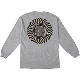 Spitfire Wheels Longsleeve Shirt Classic Swirl Overlay Sport Grey/Black/Yellow
