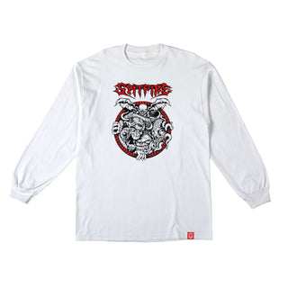 Spitfire Wheels Longsleeve Shirt Demon Gate White/Black/Red