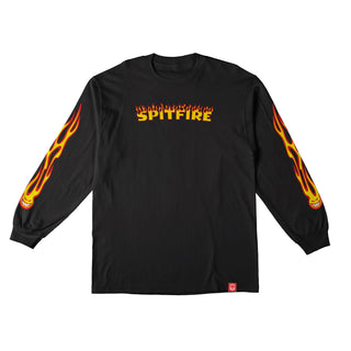 Spitfire Wheels Longsleeve Shirt Hotrod Sleeves Black/Yellow