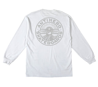 Anti Hero Skateboards Longsleeve Shirt Stay Ready Pocket Tee White