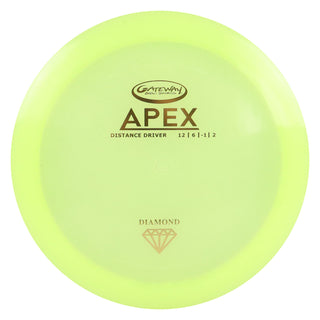 Gateway Disc Golf Diamond Apex Distance Driver 11.5/6/-1/1.5 Yellow/Gold 175 grams