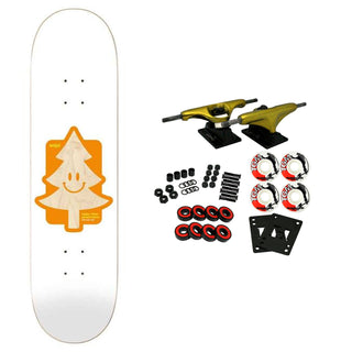 Enjoi Skateboard Complete Happy Tree Super Sap White 8.25"