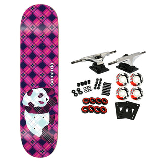 Enjoi Skateboard Complete Samarria Plaid Panda Super Sap 8.0"