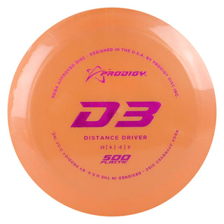 Prodigy Disc Golf 500 D3 Distance Driver 12/5/-1/3 Orange/Purple Shimmer 173 grams