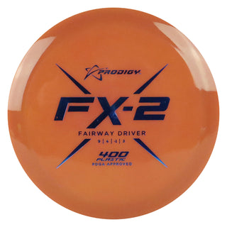 Prodigy Disc Golf 400 FX-2 Fairway Driver 9/4/-0.5/3 Burnt Orange/Blue 172 grams