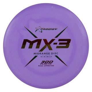 Prodigy Disc Golf 300 MX-3 Midrange 5/4/0/2 Purple/Rasta 179 grams