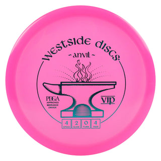 Westside Disc Golf VIP Anvil Midrange 4/2/0/4 Pink/Turquoise 169 grams