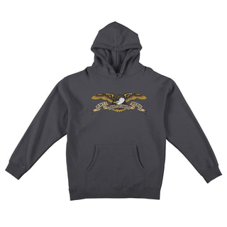 Anti Hero Skateboards Hoody Eagle Black Pullover Charcoal