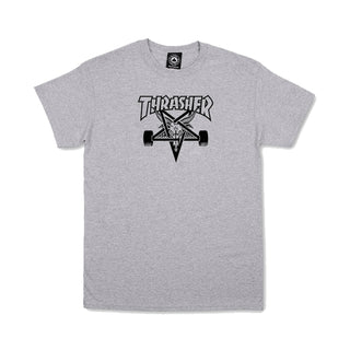 Thrasher Skateboard T-Shirt Sk8 Goat Heather Grey Size L