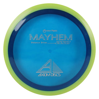 Axiom Disc Golf Proton Mayhem Distance Driver 13/5/-1.5/2 Navy/Yellow 174 grams