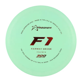Prodigy Disc Golf 300 F1 Fairway Driver 7/4/0/3 Mint/Red 172 grams