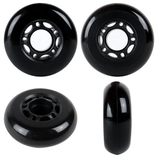 Player's Choice Roller Hockey Wheels - 5-Spoke Hub 68mm 82A Black (4-Pack)