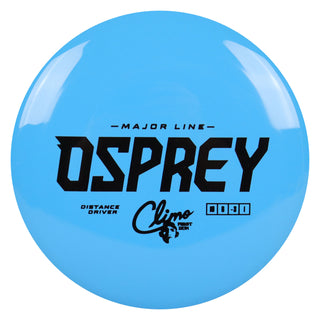 Climo Disc Golf Major Line First Run Osprey Distance Driver 10/6/-3/1 Blue/Black 173 grams