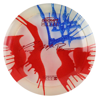 Discraft Disc Golf Paul McBeth Z Line Fly Dye Zeus Distance Driver 12/5/-1/3 Red Blue/Red Weave 164-166g