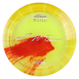 Discraft Disc Golf Paul McBeth Z Line Fly Dye Zeus Distance Driver 12/5/-1/3 Yellow Red/Holo 167-169g