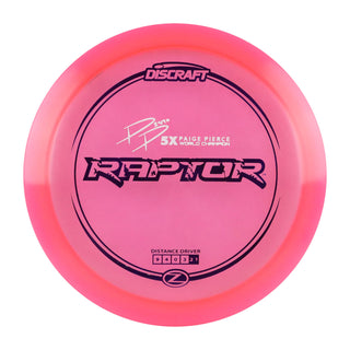 Discraft Disc Golf Paige Pierce Z Line Raptor Driver 9/4/0/3 Pink/White/Purple 173-174g