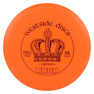 Westside Disc Golf BT Hard Crown Putter 3/4/0/1 Orange/Red 173 grams