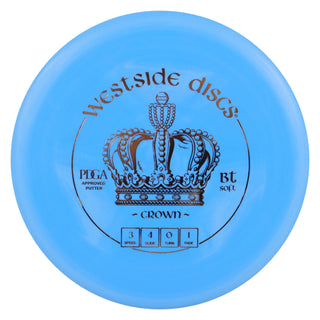 Westside Disc Golf BT Soft Crown Putter 3/4/0/1 Blue/Gold 174 grams