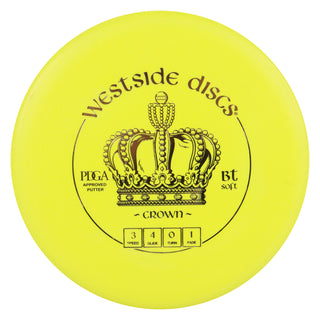 Westside Disc Golf BT Soft Crown Putter 3/4/0/1 Yellow/Gold 174 grams