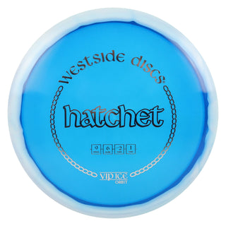 Westside Disc Golf VIP Ice-Orbit Hatchet Fairway Driver 9/6/-2/1 Blue White/Silver 174 grams