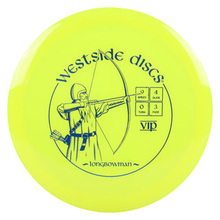 Westside Disc Golf VIP Longbowman Fairway Driver 9/4/0/3 Yellow/Blue 175 grams
