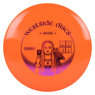 Westside Disc Golf Tournament Seer Fairway Driver 7/5/-2/1 Orange/Purple 174 grams