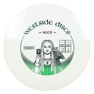Westside Disc Golf Tournament Seer Fairway Driver 7/5/-2/1 White/Green 173 grams