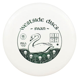 Westside Disc Golf BT Soft Swan 2 Putter 3/3/-1/0 White/Green 175 grams