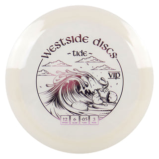 Westside Disc Golf VIP Tide Distance Driver 12/6/-0.5/3 White/Lavender 175 grams
