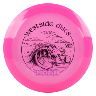 Westside Disc Golf VIP Tide Distance Driver 12/6/-0.5/3 Pink/Purple 173 grams