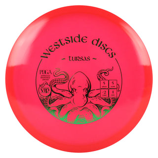 Westside Disc Golf VIP Tursas Midrange 5/5/-2/1 Red/Green 177 grams