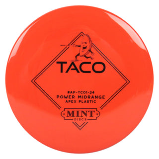 Mint Disc Golf Apex Taco Midrange Disc 5/5/0/2 Burnt Orange/Black 178 grams