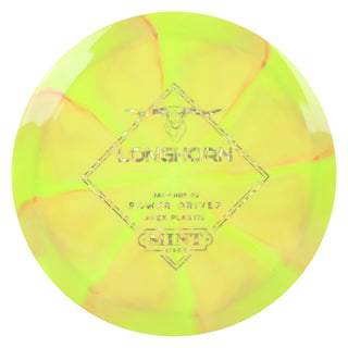 Mint Disc Golf Apex Swirl Longhorn Distance Driver 11/4/-1/2.5 DayGlo Lime/Holo Shatter 174 grams