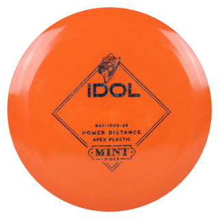 Mint Disc Golf Apex Idol Distance Driver 13/5/-1/2.5 Orange/Black Stars 159 grams