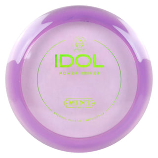 Mint Disc Golf Eternal Mega Soft Idol Distance Driver 13/5/-1/2.5 Clear Purple/Green Holo 172 grams