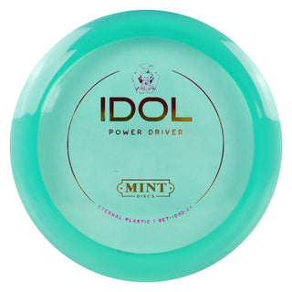 Mint Disc Golf Eternal Mega Soft Idol Distance Driver 13/5/-1/2.5 Turquoise/Purple Metallic 169 grams