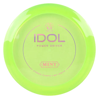 Mint Disc Golf Eternal Idol Distance Driver 13/5/-1/2.5 Lime/Purple Holo 174 grams