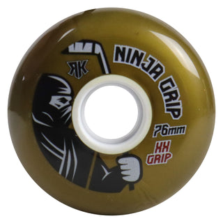 Rink Rat Roller Hockey Wheels Rinkster Ninja Grip 76mm XX Grip Gold (Single)