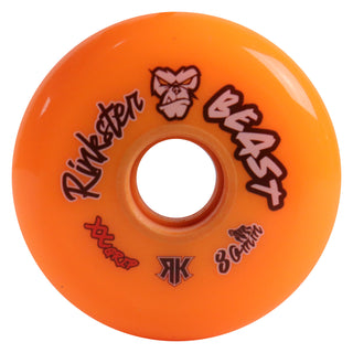 Rink Rat Roller Hockey Wheels Rinkster Beast 80mm XX Grip Orange 4-Pack