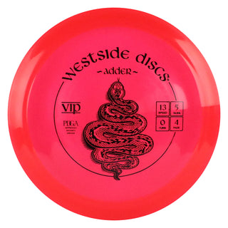 Westside Disc Golf VIP Adder Distance Driver 13/5/0/4 Red/Black 174 grams