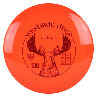 Westside Disc Golf VIP Stag Fairway Driver 8/6/-1/2 Orange/Red 173 grams
